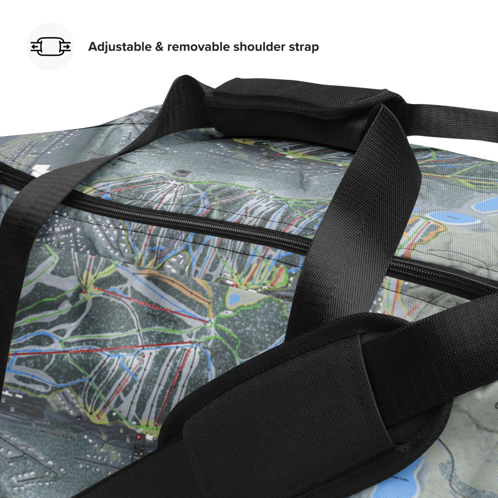 Holiday Valley Combo, New York Ski Trail Map Duffle Bag - Powderaddicts