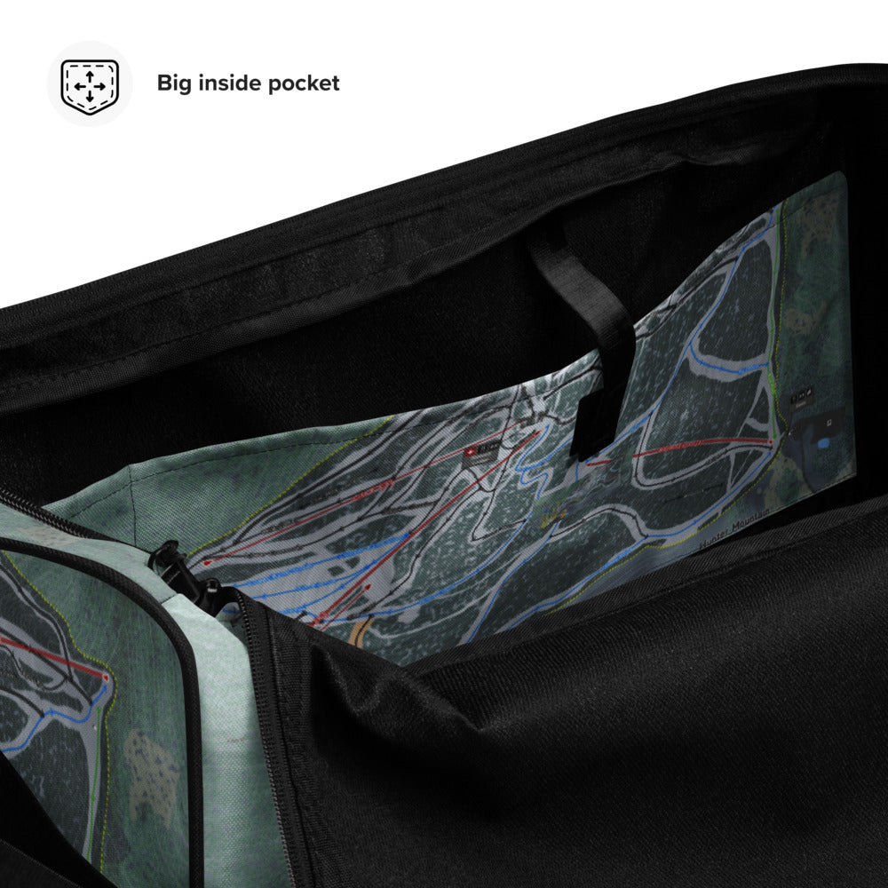 Hunter Mountain, New York Ski Trail Map Duffle Bag - Powderaddicts