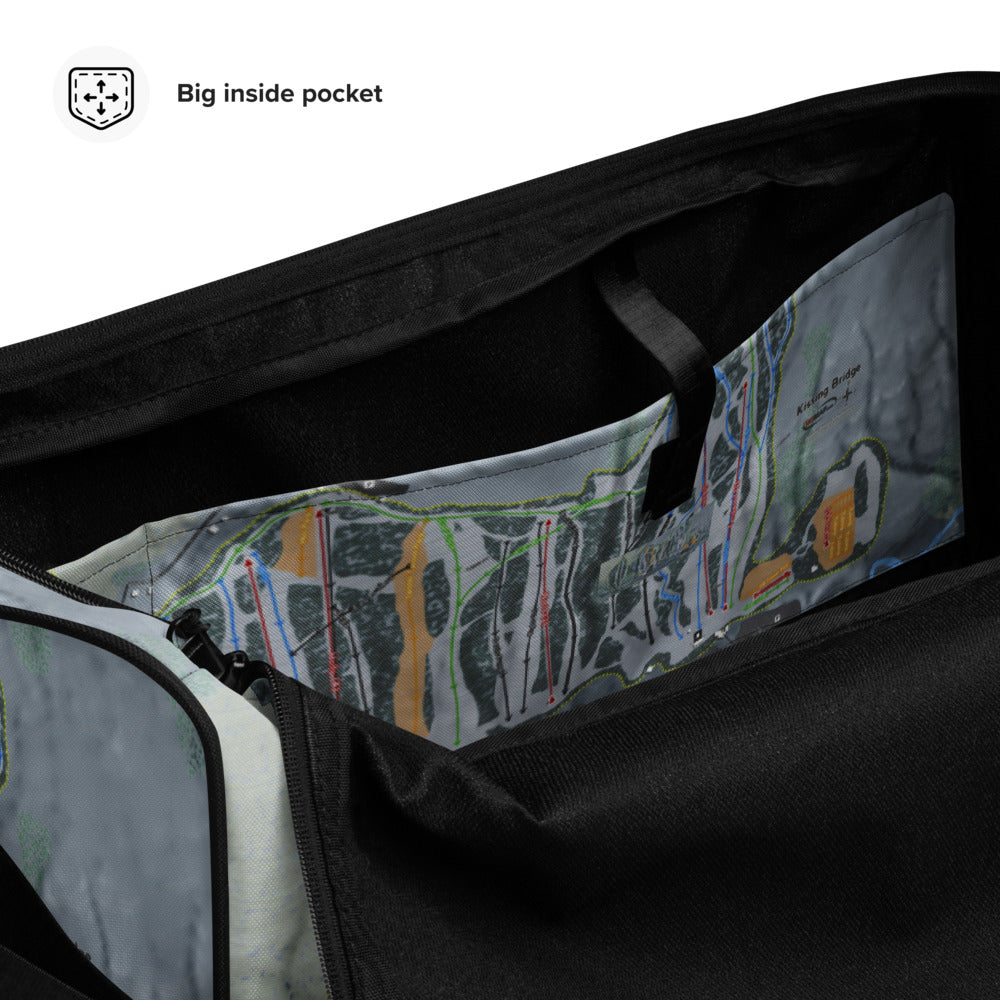 Kissing Bridge, New York Ski Trail Map Duffle Bag - Powderaddicts