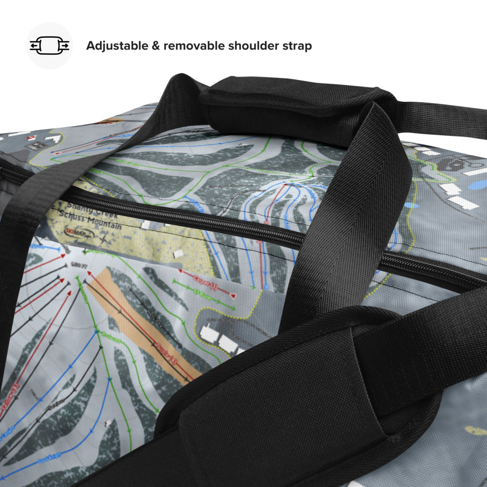 Shanty Creek Schuss Mtn, Michigan Ski Trail Map Duffle Bag - Powderaddicts