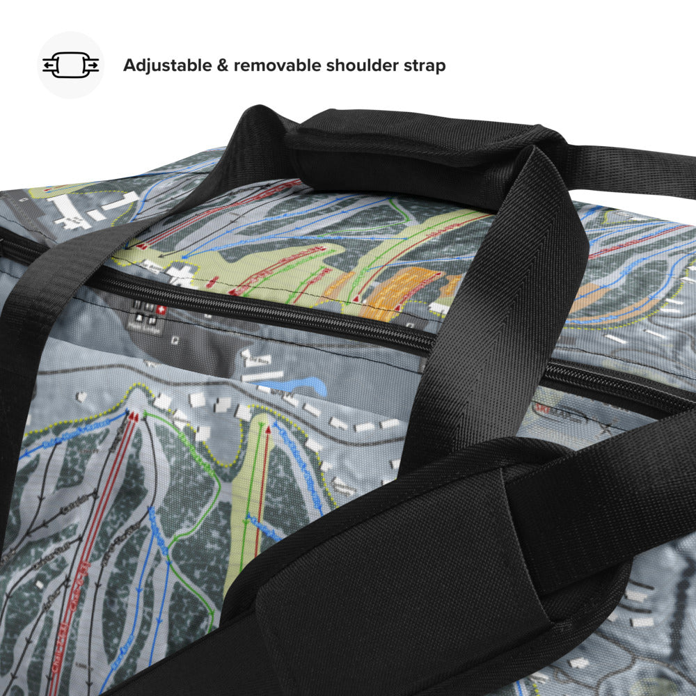 Peekn Peek, New York Ski Trail Map Duffle Bag - Powderaddicts