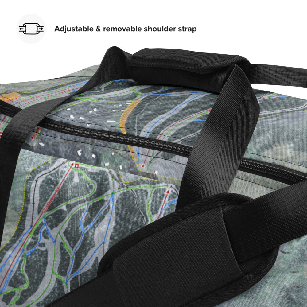 West Mountain, New York Ski Trail Map Duffle Bag - Powderaddicts