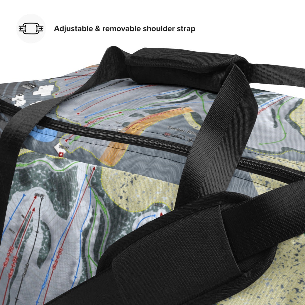 Timber Ridge, Michigan Ski Trail Map Duffle Bag - Powderaddicts