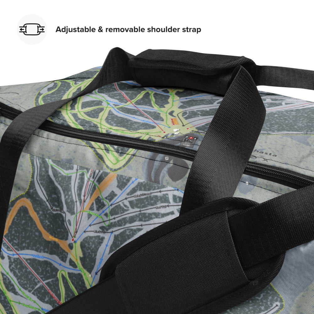 Mt Shasta, California Ski Trail Map Duffle Bag - Powderaddicts