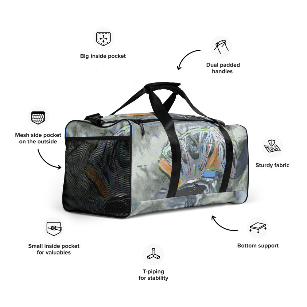 Andes Tower, Minnesota Ski Trail Map Duffle Bag - Powderaddicts