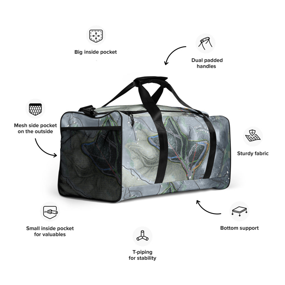 Coffee Mill, Minnesota Ski Trail Map Duffle Bag - Powderaddicts