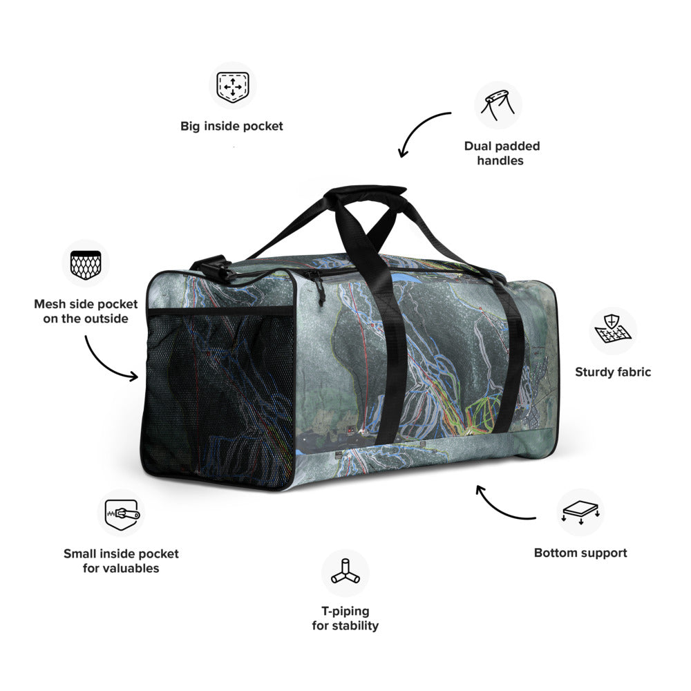 Cannon Mountain,  New Hampshire Ski Trail Map Duffle Bag - Powderaddicts