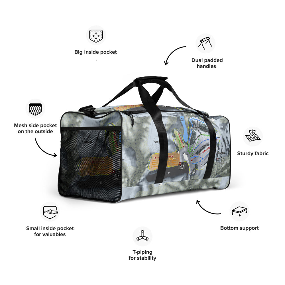 Great Bear, South Dakota Ski Trail Map Duffle Bag - Powderaddicts