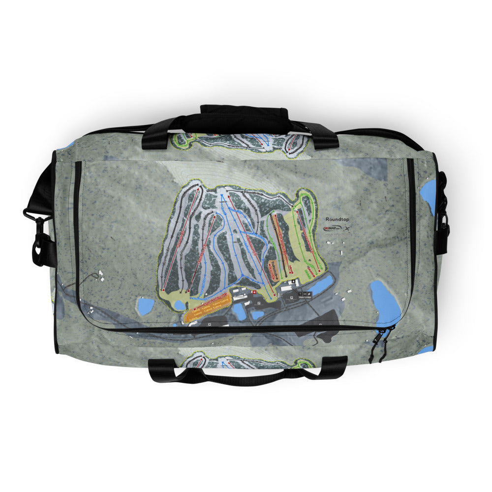 Roundtop, Pennsylvania Ski Trail Map Duffle Bag - Powderaddicts