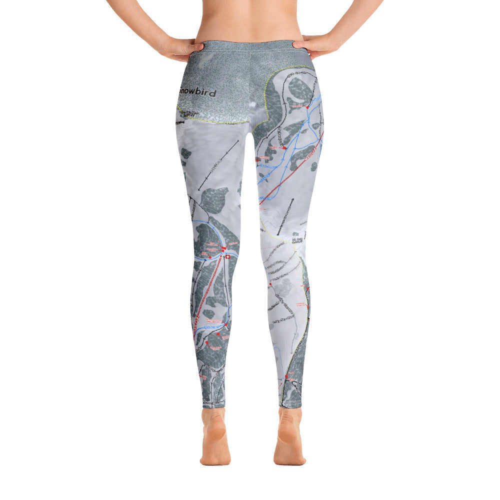 Snowbird, Utah Ski Trail Map - Women's Base Layer Bottoms - Powderaddicts