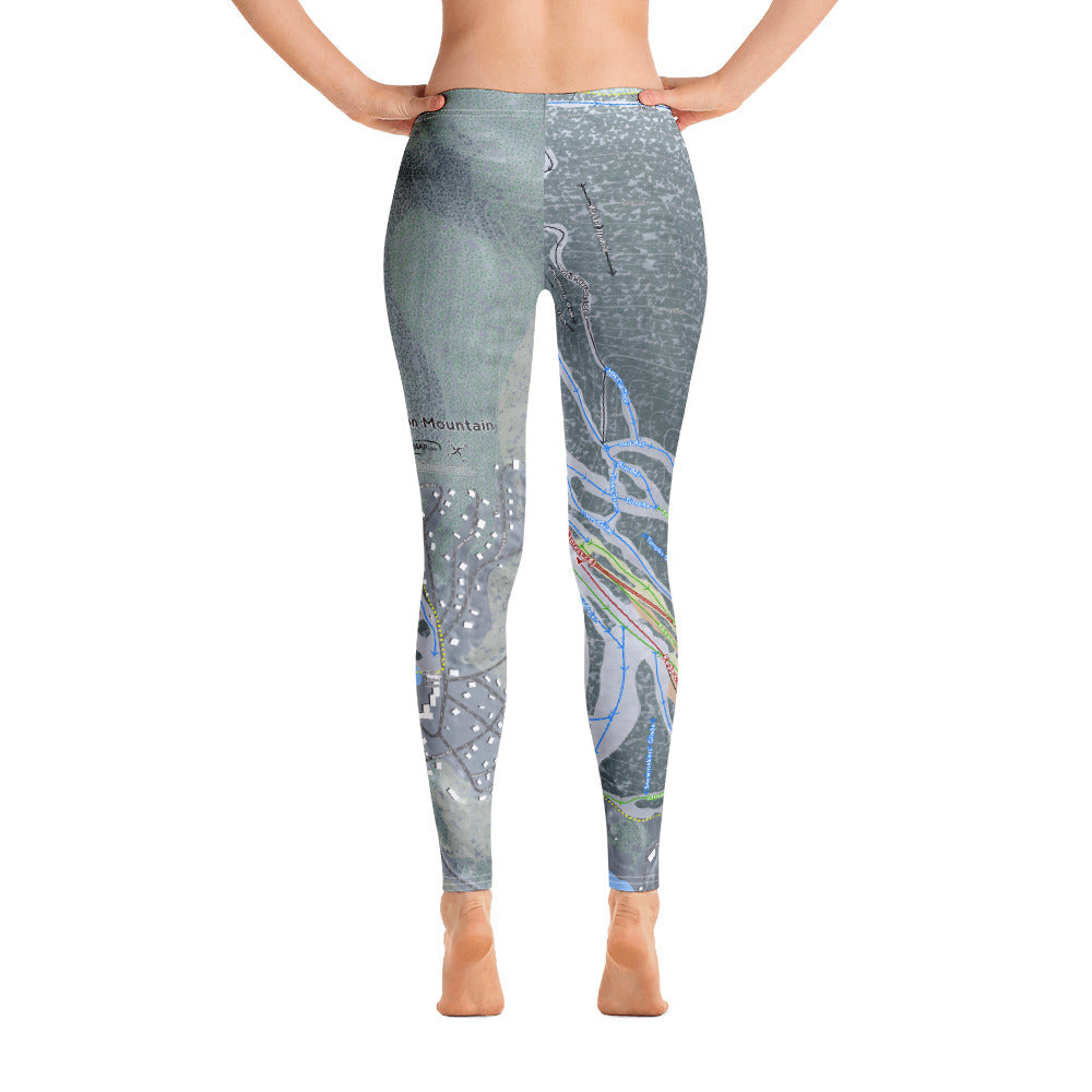 Cannon Mountain, New Hampshire Ski Trail Map -  Women's Base Layer Bottoms - Powderaddicts