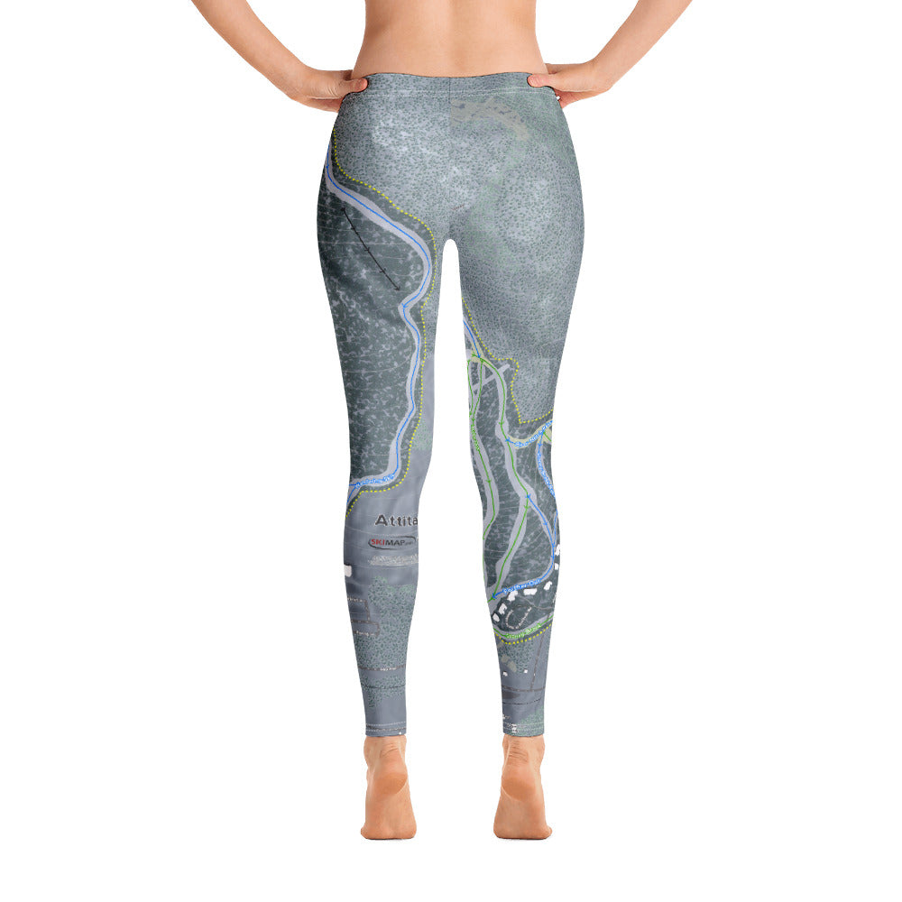 Attitash Mountain, New Hampshire Ski Trail Map - Women's Base Layer Bottoms - Powderaddicts