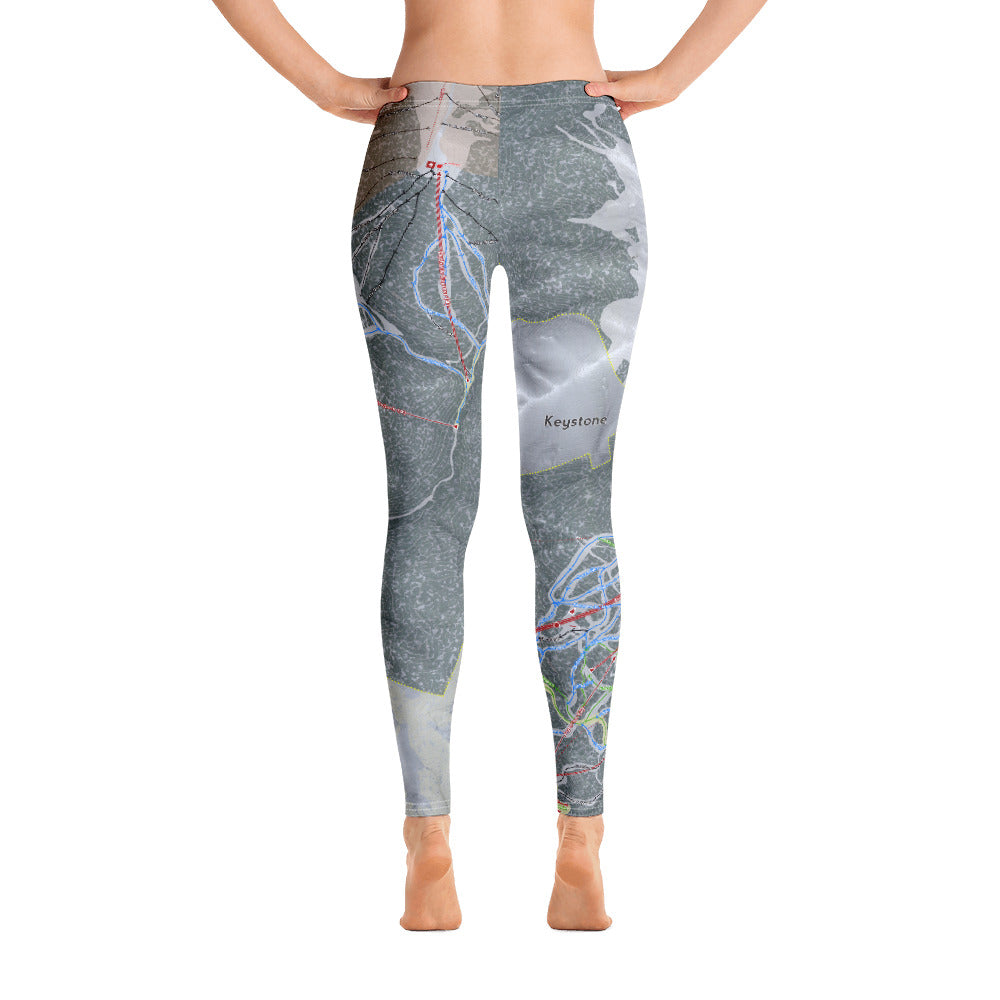 Keystone, Colorado Ski Trail Map - Women's Base Layer Bottoms - Powderaddicts