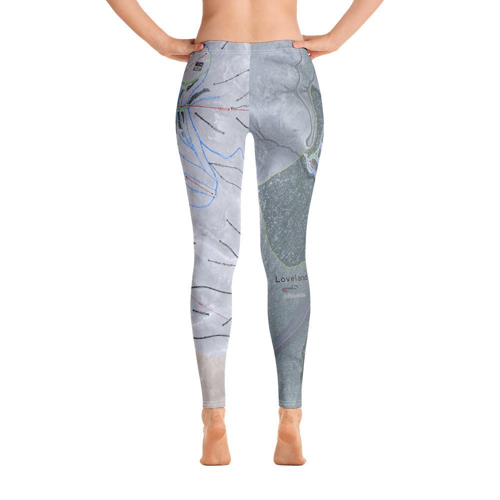 Loveland, Colorado Ski Trail Map - Women's Base Layer Bottoms - Powderaddicts