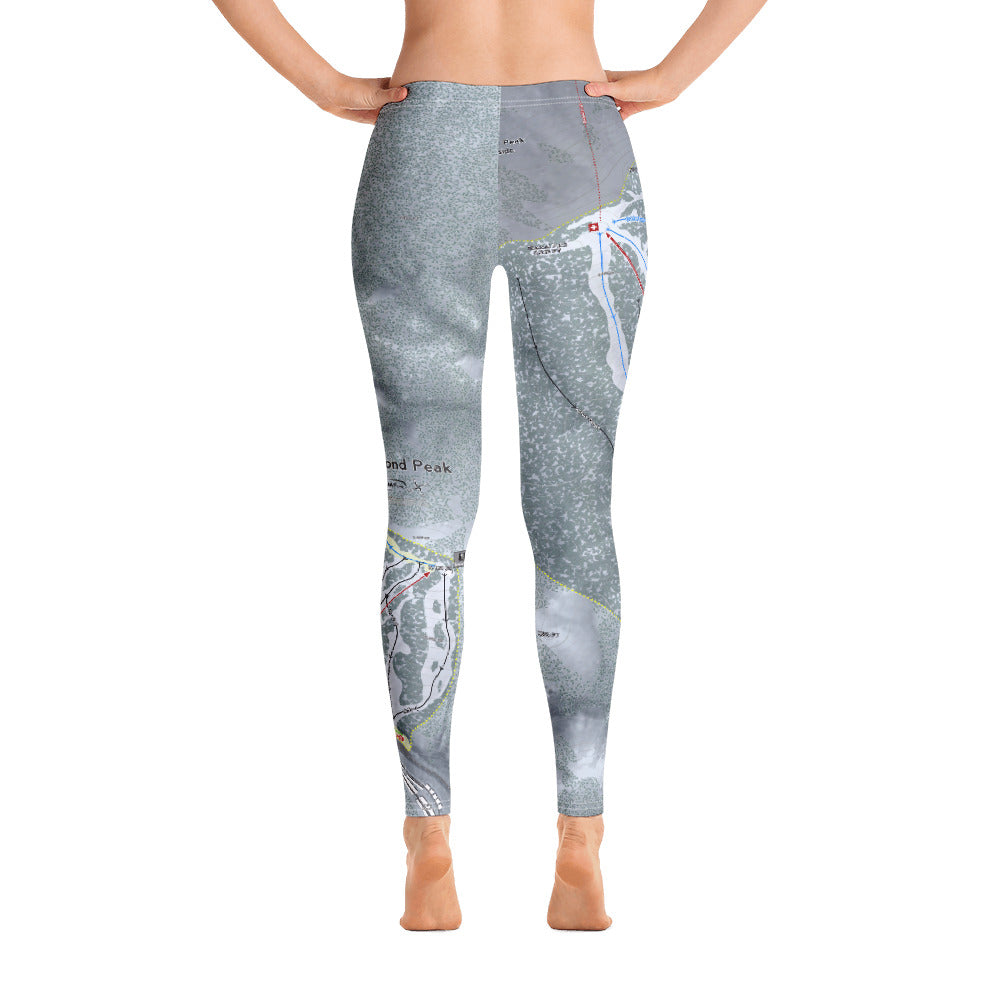 Diamond Peak, Nevada Ski Trail Map - Women's Base Layer Bottoms - Powderaddicts