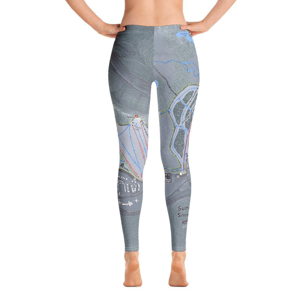 Summit At Snoqualmie, Washington Ski Trail Map - Women's Base Layer Bottoms - Powderaddicts