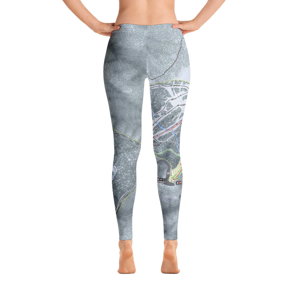 Mt. Spokane, Washington Ski Trail Map - Women's Base Layer Bottoms - Powderaddicts