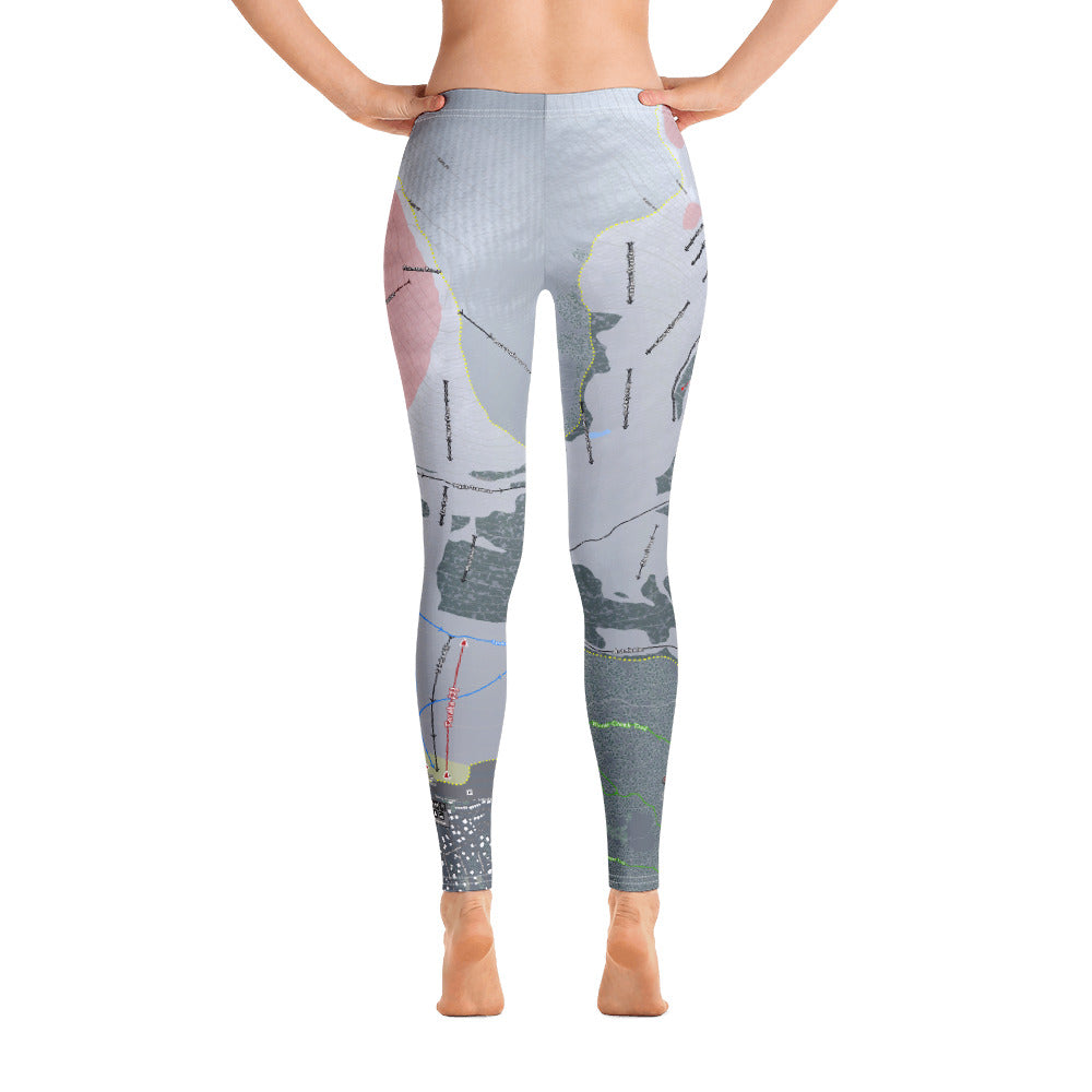 Alyeska, Alaska Ski Trail Map - Women's Base Layer Bottoms - Powderaddicts