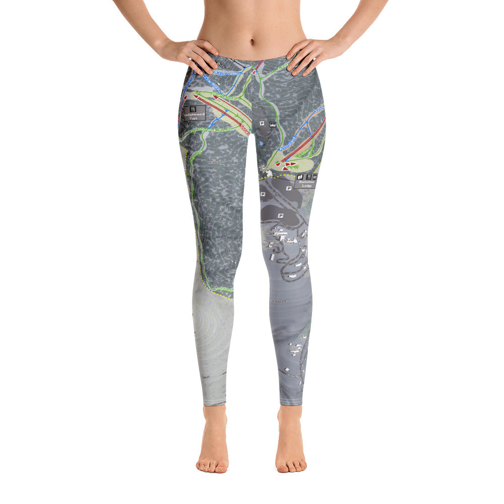 Killington, Vermont Ski Trail Map - Women's Base Layer Bottoms - Powderaddicts