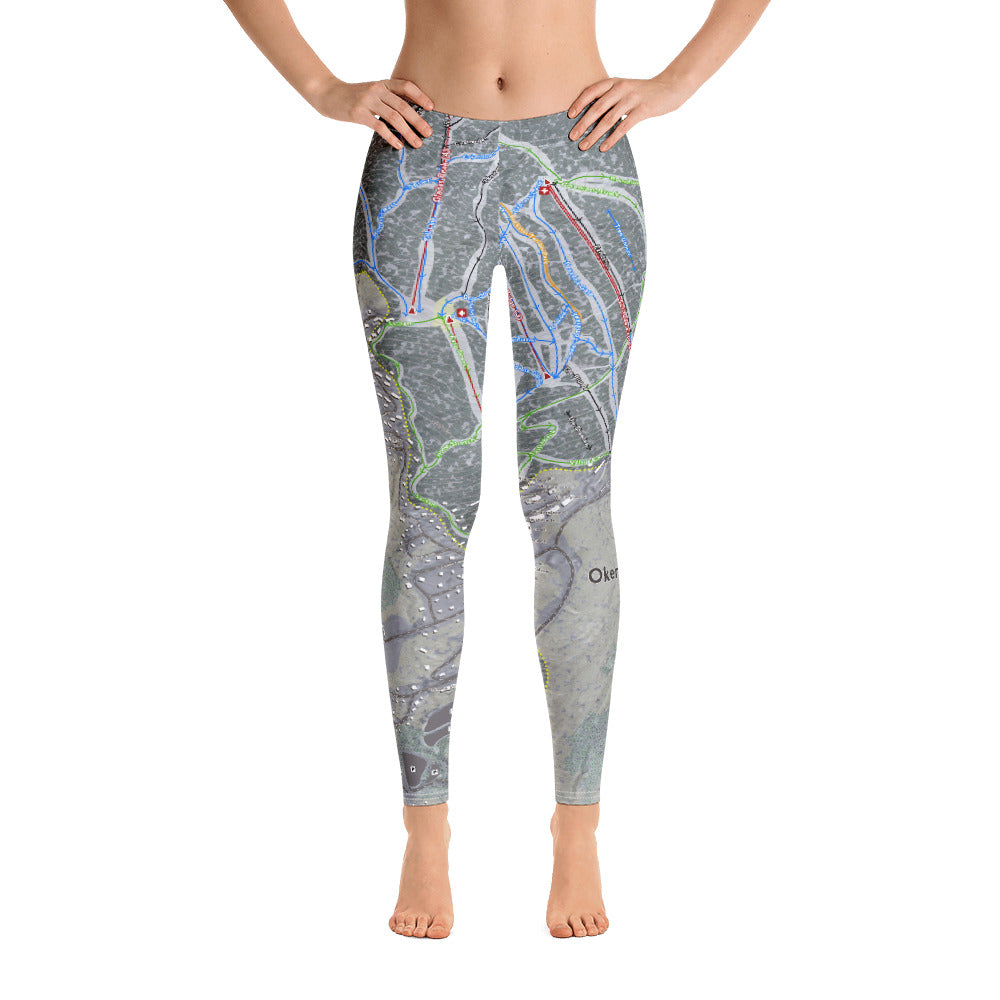 Okemo, Vermont Ski Trail Map - Women's Base Layer Bottoms - Powderaddicts