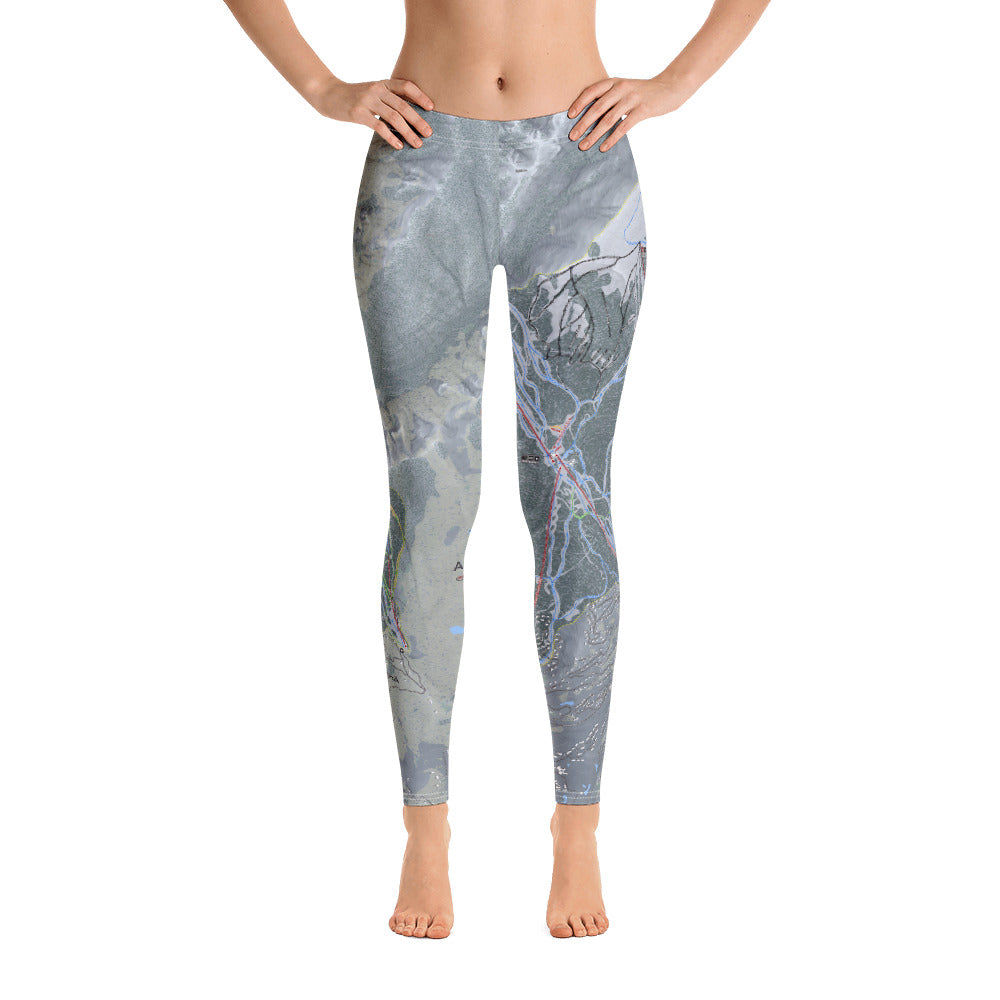 Aspen Snowmass, Colorado Ski Trail Map - Women's Base Layer Bottoms - Powderaddicts