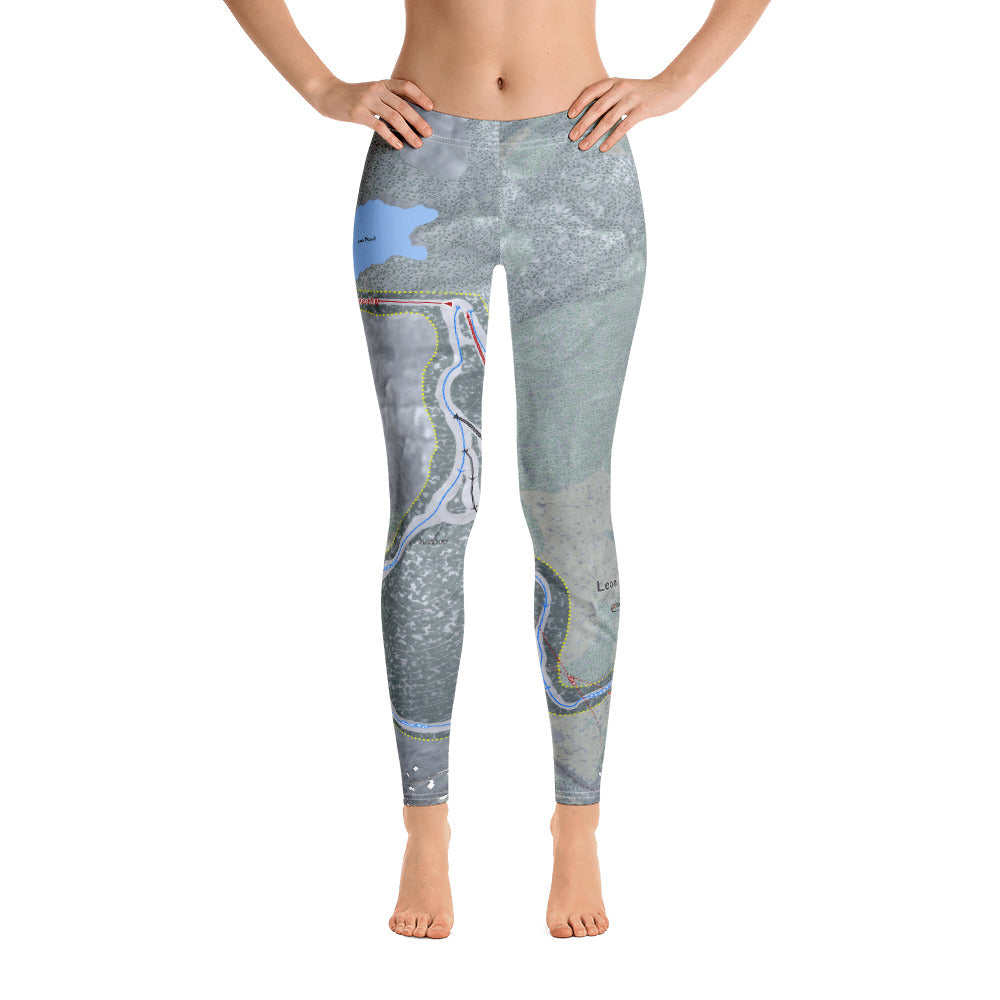 Loon Mountain, New Hampshire Ski Trail Map - Women's Base Layer Bottoms - Powderaddicts