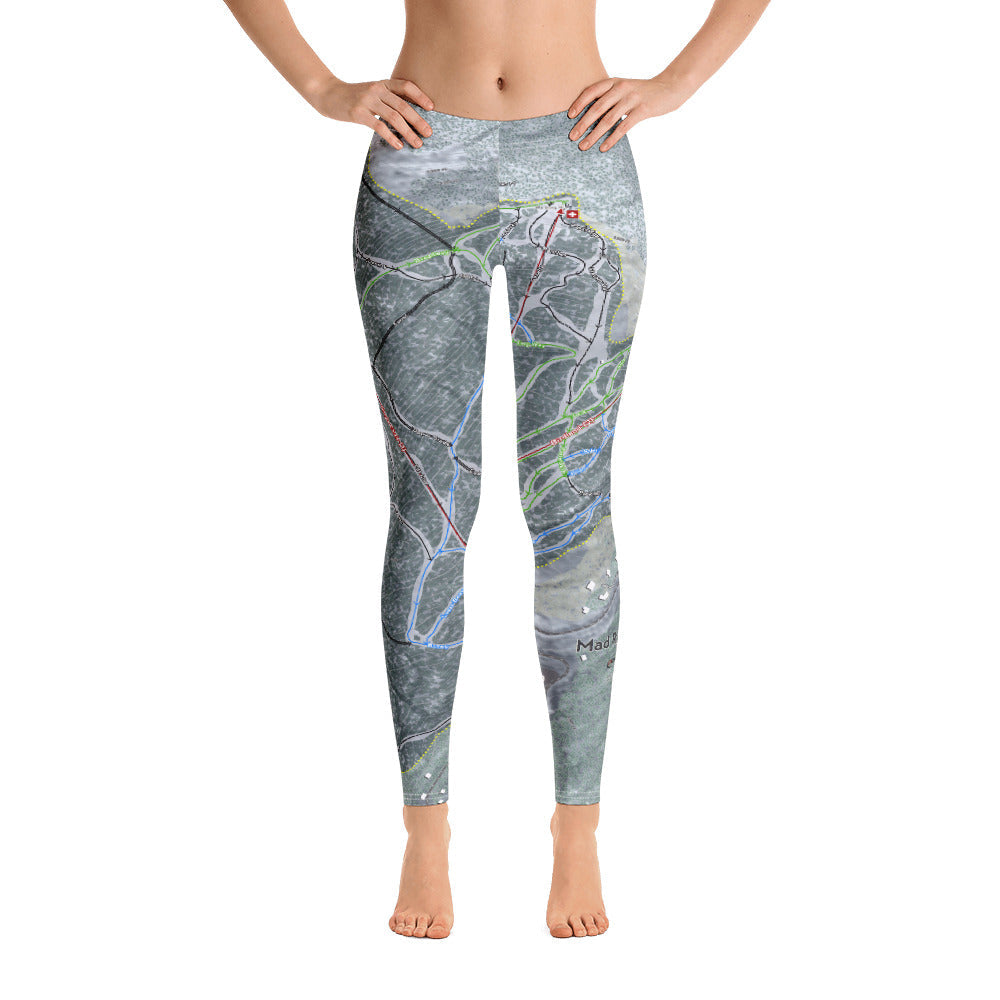 Mad River Glen, Vermont Ski Trail Map - Women's Base Layer Bottoms - Powderaddicts