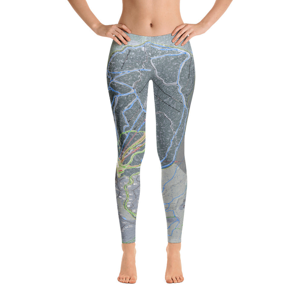 Jay Peak, Vermont Ski Trail Map - Women's Base Layer Bottoms - Powderaddicts