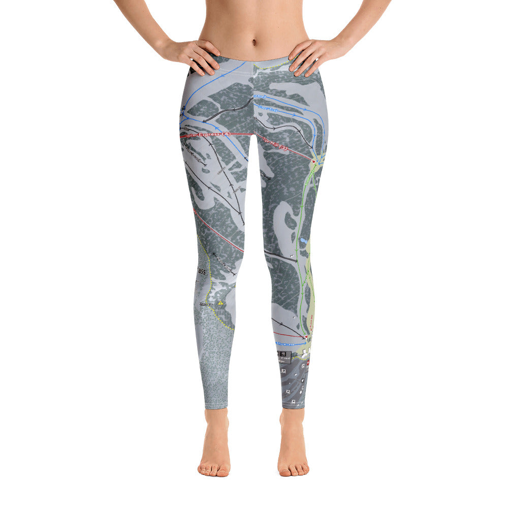 Stevens Pass, Washington Ski Trail Map - Women's Base Layer Bottoms - Powderaddicts