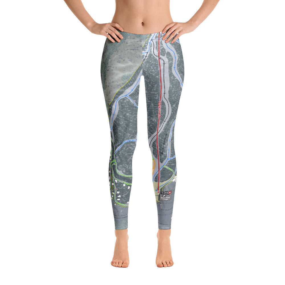 Attitash Mountain, New Hampshire Ski Trail Map - Women's Base Layer Bottoms - Powderaddicts