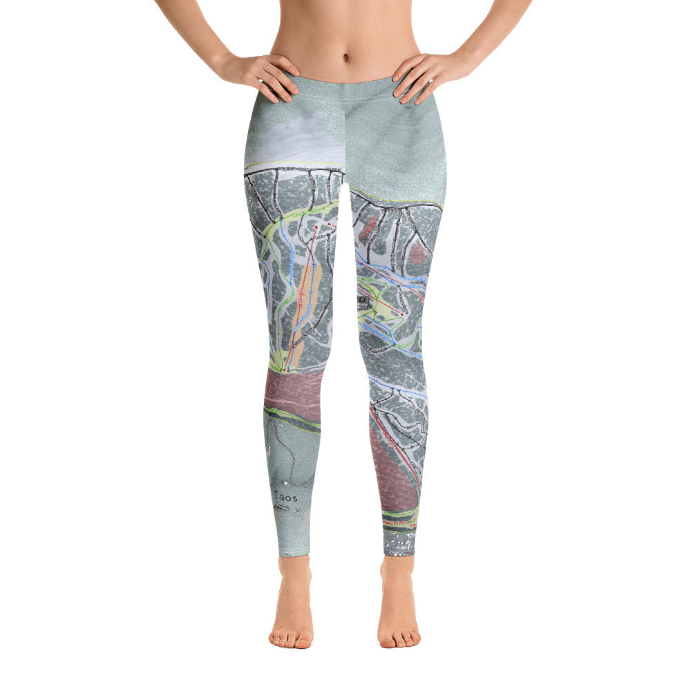 Taos, New Mexico Ski Trail Map - Women's Base Layer Bottoms - Powderaddicts