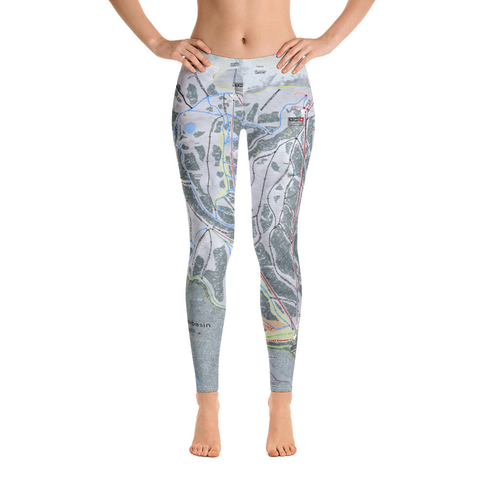 Snowbasin, Utah Ski Trail Map - Women's Base Layer Bottoms - Powderaddicts