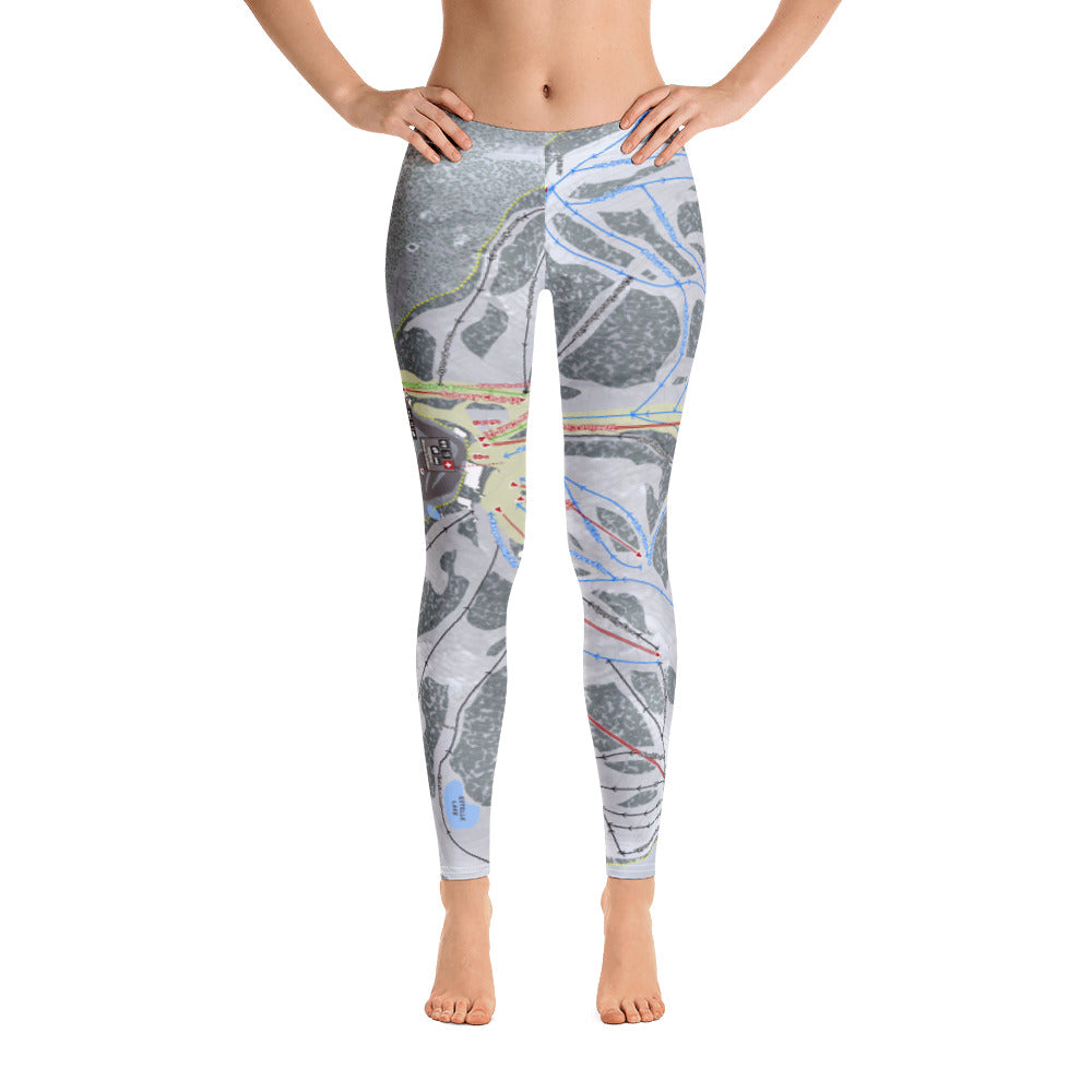 Alpine Meadows, California Ski Trail Map - Women's Base Layer Bottoms - Powderaddicts