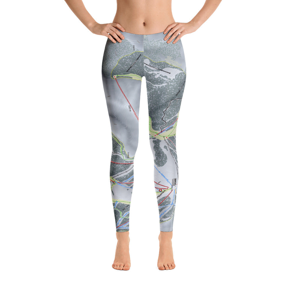 Sun Valley, Idaho Ski Trail Map - Women's Base Layer Bottoms - Powderaddicts