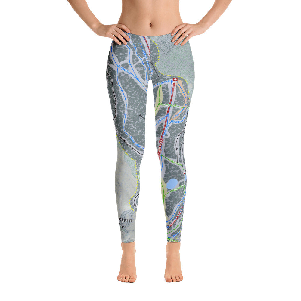 Pico Mountain, Vermont Ski Trail Map - Women's Base Layer Bottoms - Powderaddicts