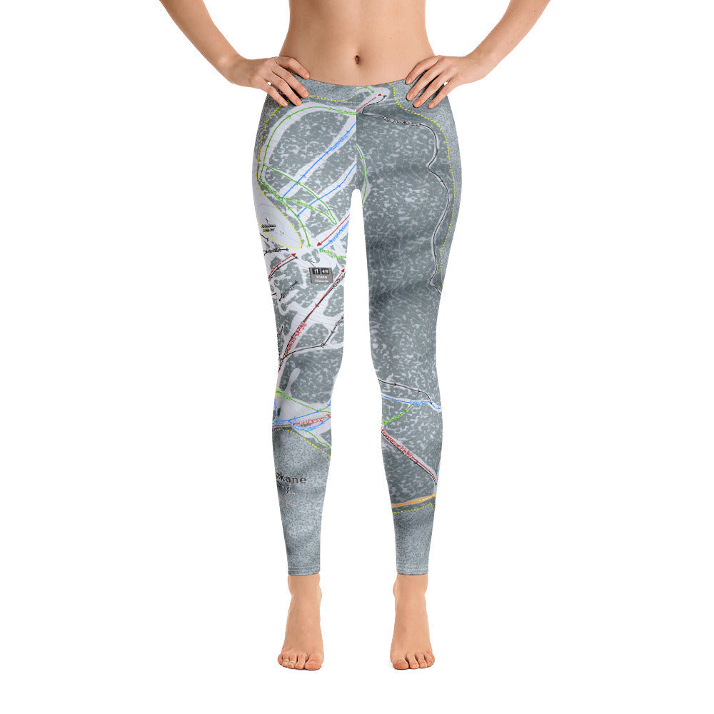 Mt. Spokane, Washington Ski Trail Map - Women's Base Layer Bottoms - Powderaddicts