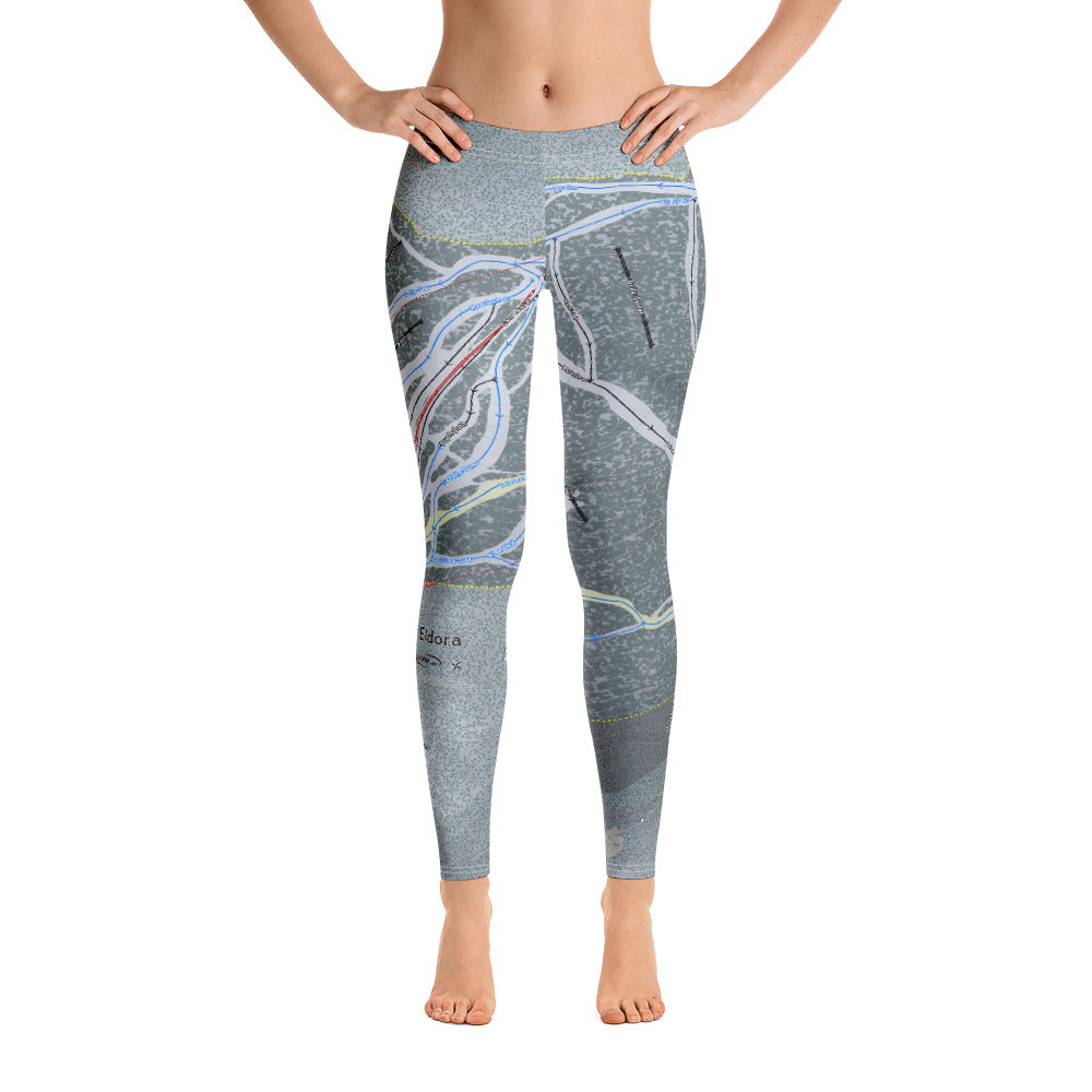 Eldora, Colorado Ski Trail Map - Women's Base Layer Bottoms - Powderaddicts