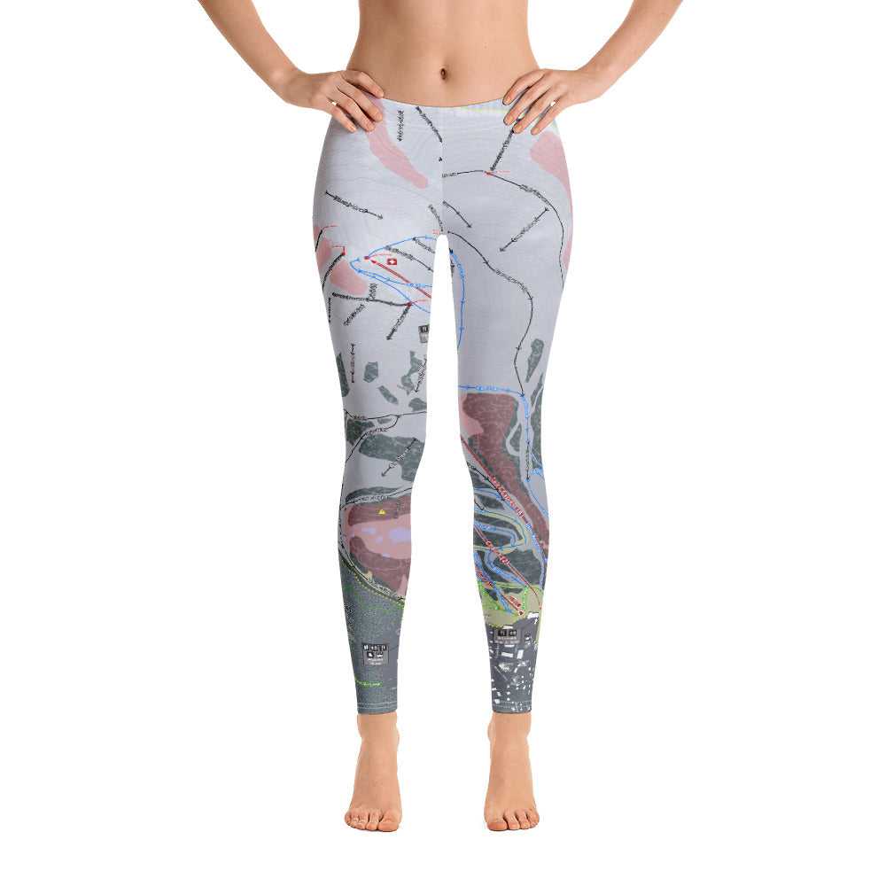 Alyeska, Alaska Ski Trail Map - Women's Base Layer Bottoms - Powderaddicts