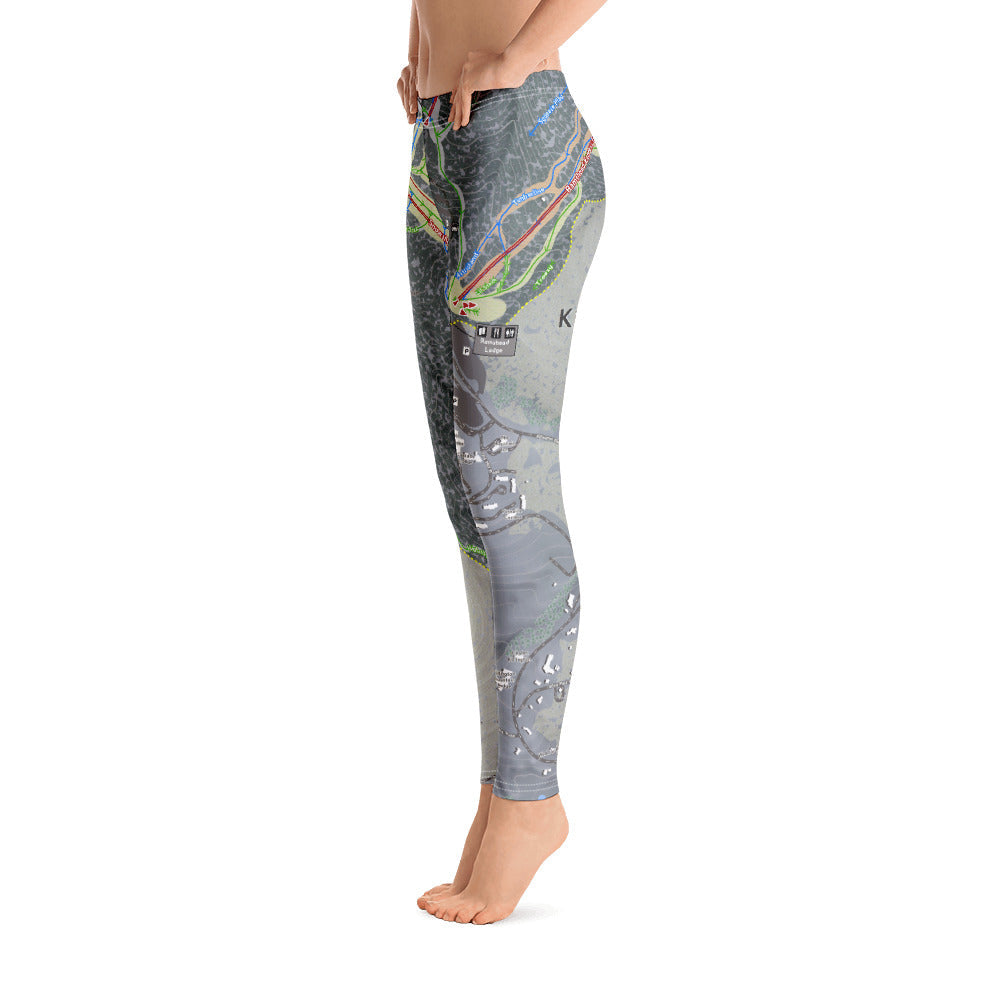 Killington, Vermont Ski Trail Map - Women's Base Layer Bottoms - Powderaddicts