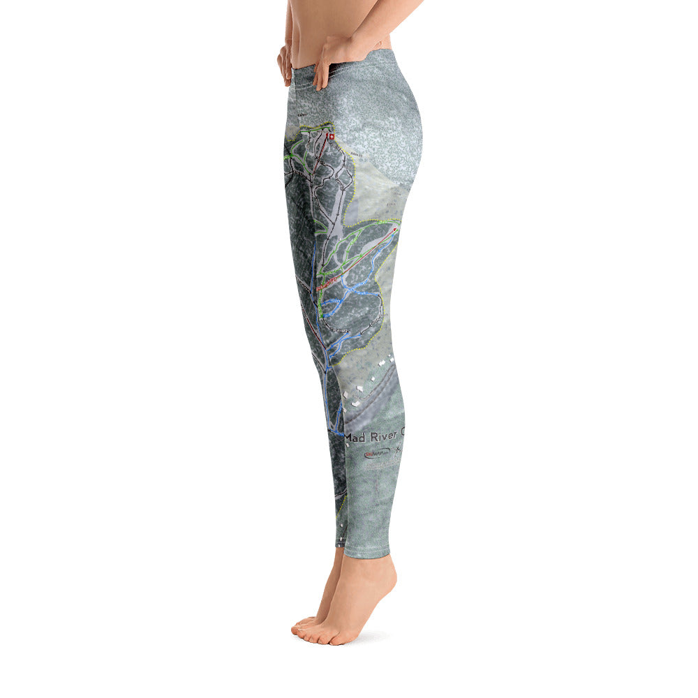 Mad River Glen, Vermont Ski Trail Map - Women's Base Layer Bottoms - Powderaddicts