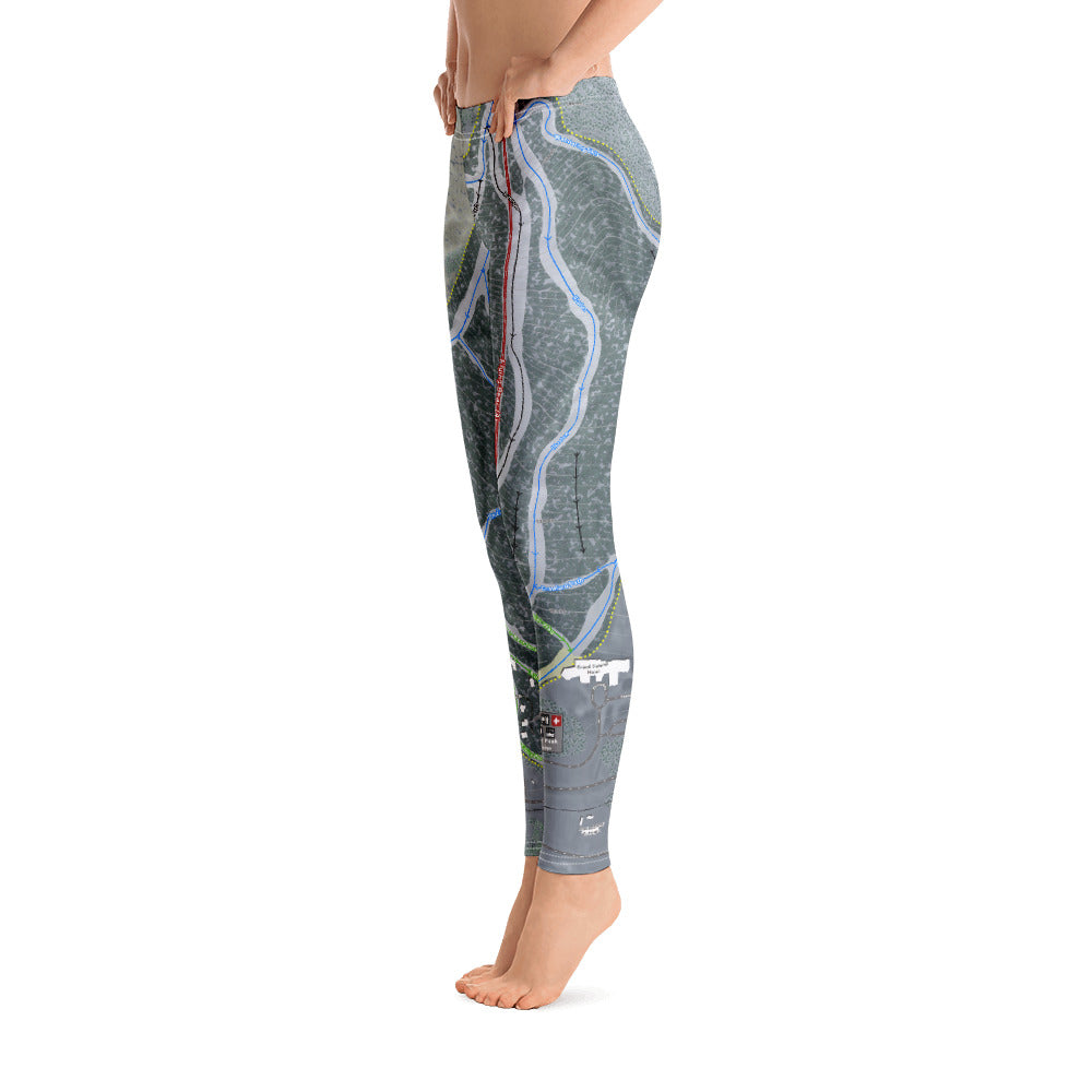 Attitash Mountain, New Hampshire Ski Trail Map - Women's Base Layer Bottoms - Powderaddicts