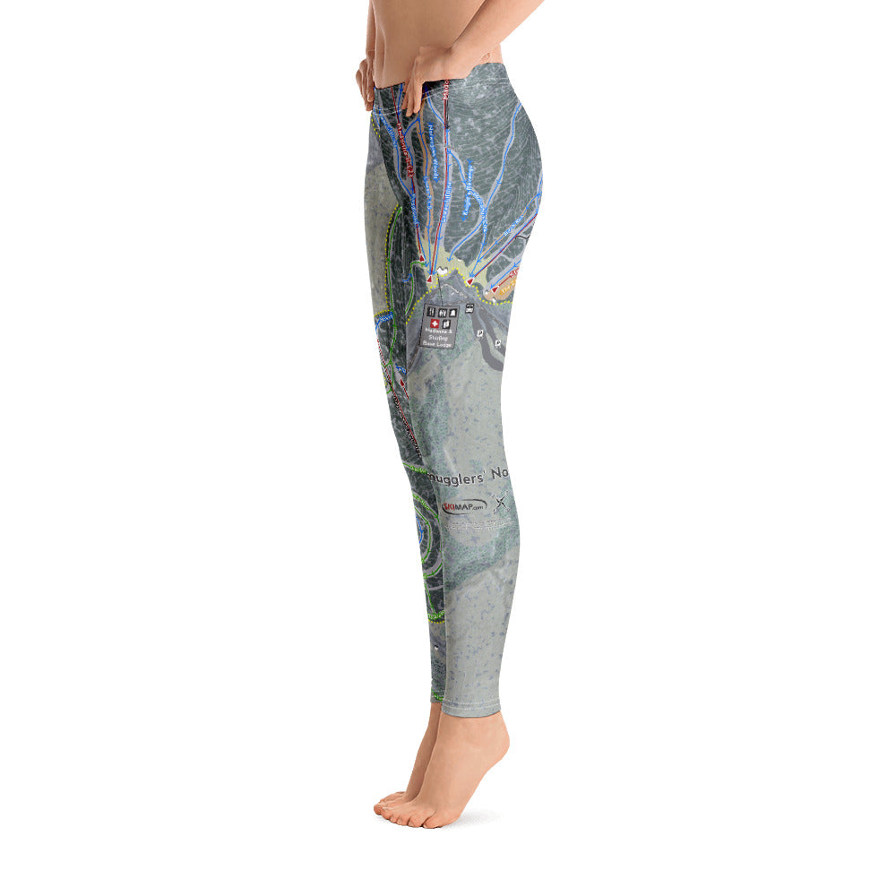 Smuggler's Notch, Vermont Ski Trail Map - Women's Base Layer Bottoms - Powderaddicts