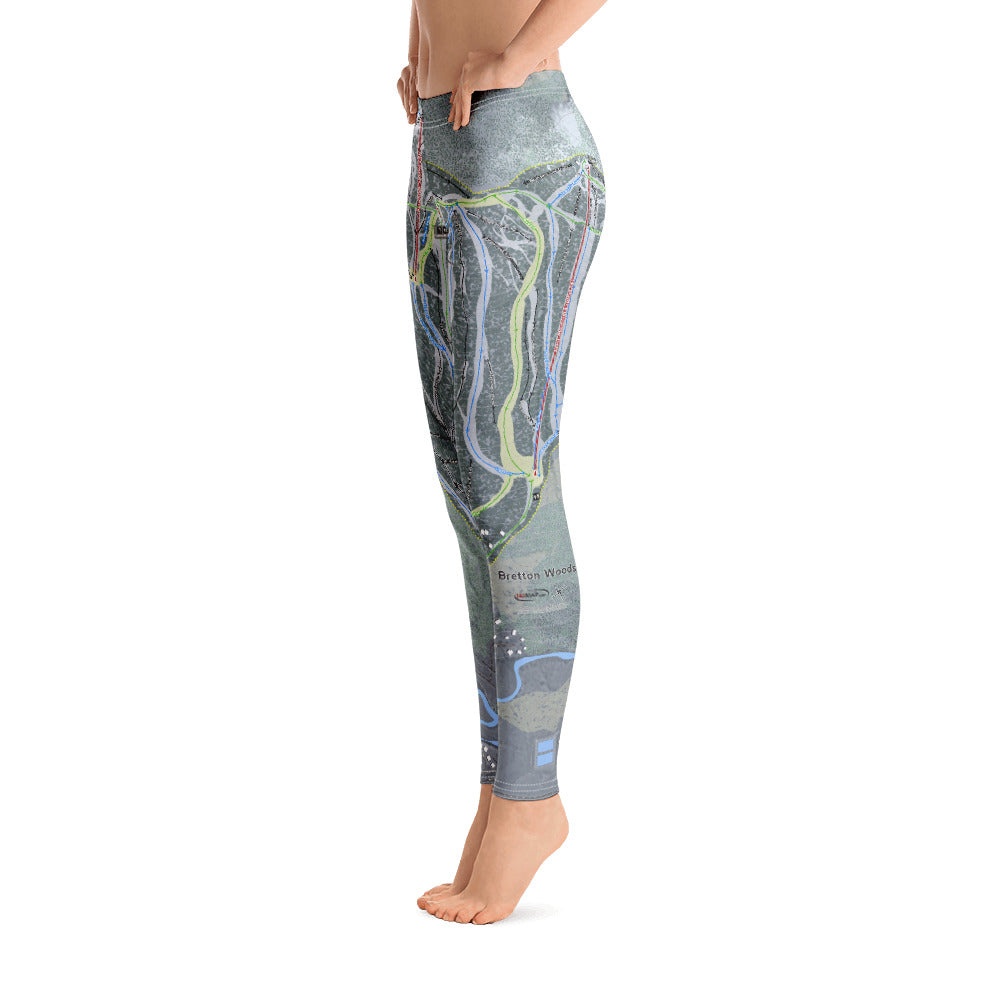 Bretton Woods, New Hampshire Ski Trail Map - Women's Base Layer Bottoms - Powderaddicts