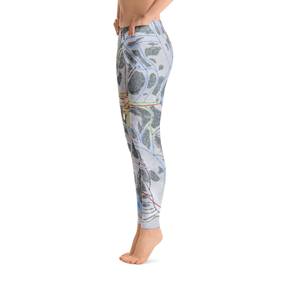 Alpine Meadows, California Ski Trail Map - Women's Base Layer Bottoms - Powderaddicts