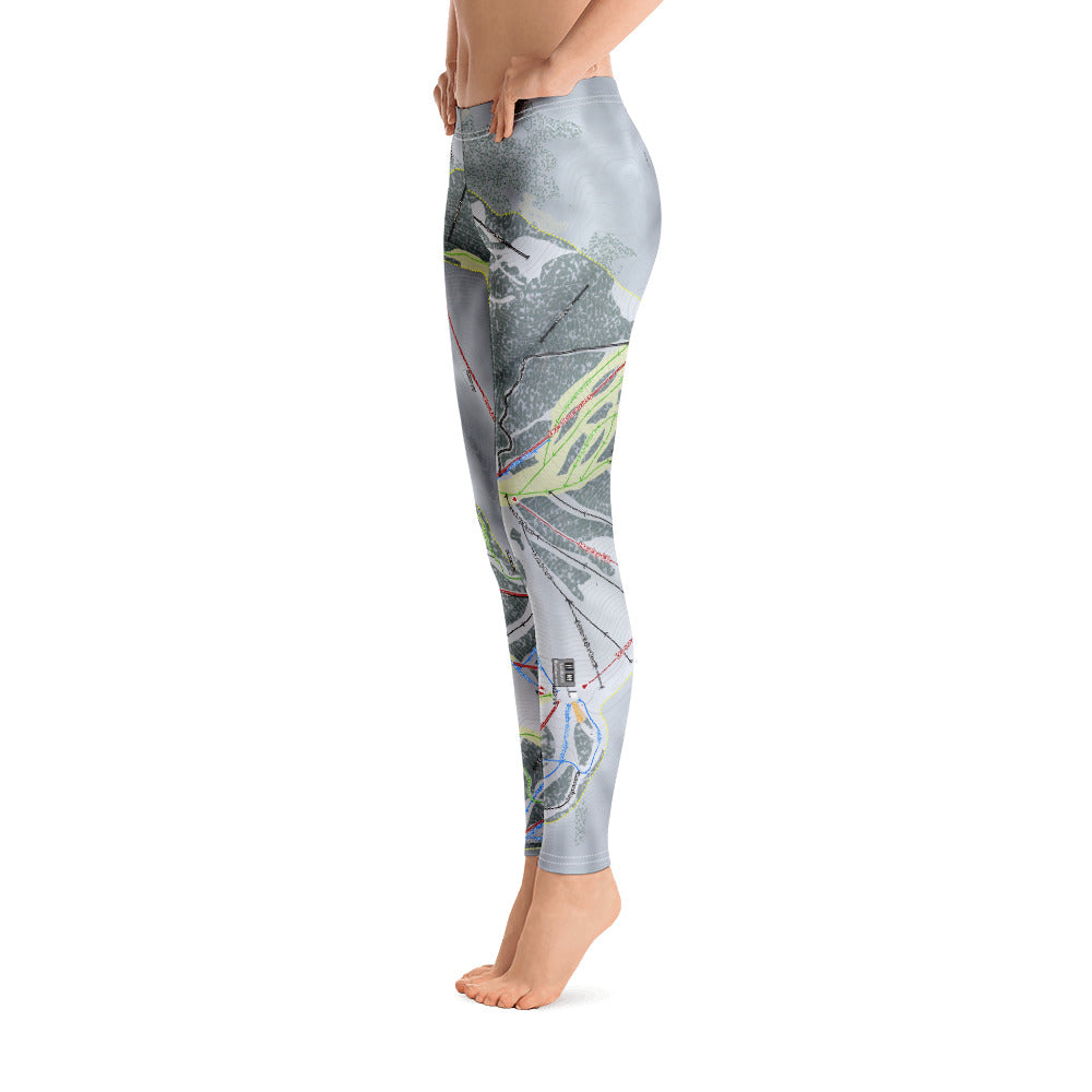 Sun Valley, Idaho Ski Trail Map - Women's Base Layer Bottoms - Powderaddicts