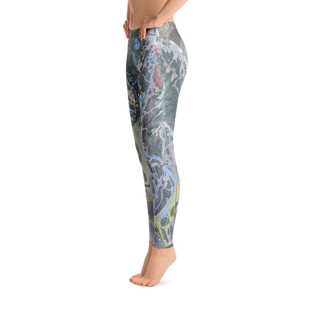 Big Cottonwood Canyon, Utah Ski Trail Map - Women's Base Layer Bottoms - Powderaddicts