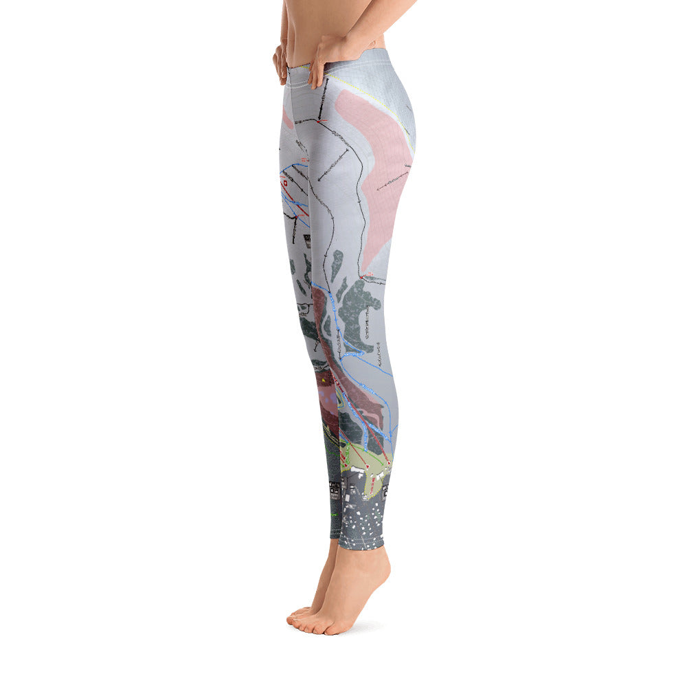 Alyeska, Alaska Ski Trail Map - Women's Base Layer Bottoms - Powderaddicts