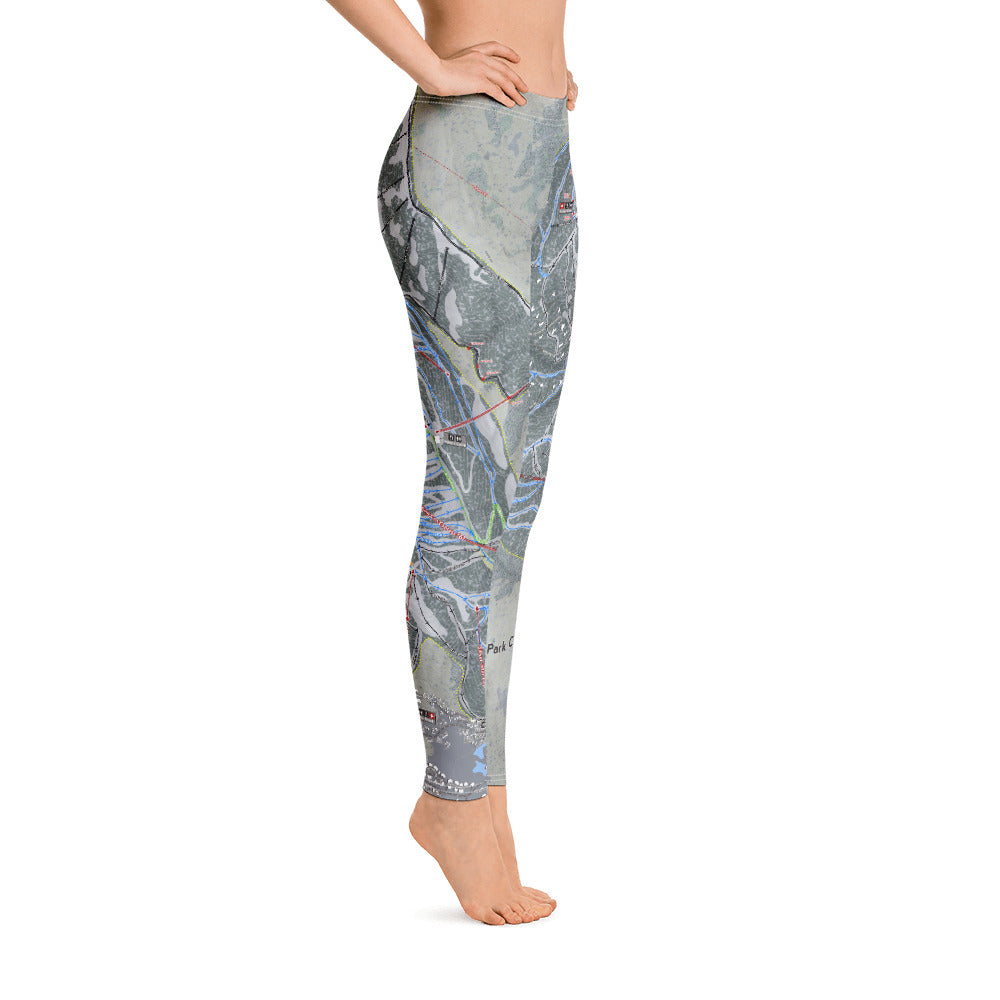 Park City, Utah Ski Trail Map - Women's Base Layer Bottoms - Powderaddicts