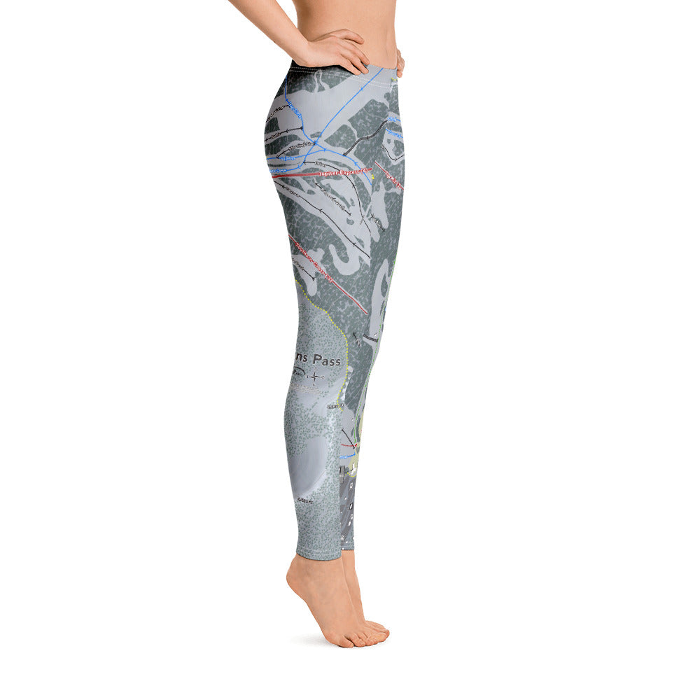 Stevens Pass, Washington Ski Trail Map - Women's Base Layer Bottoms - Powderaddicts