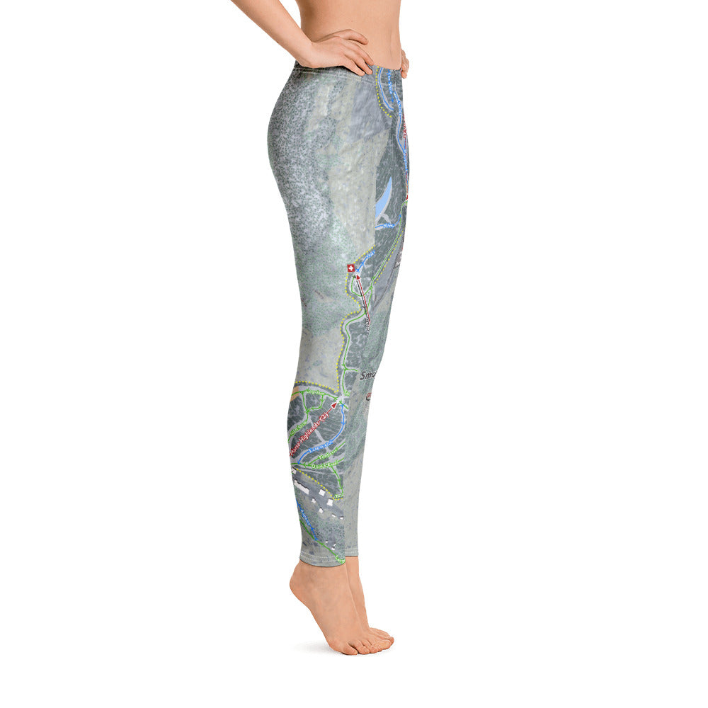 Smuggler's Notch, Vermont Ski Trail Map - Women's Base Layer Bottoms - Powderaddicts